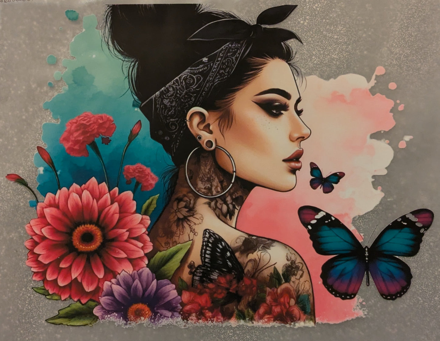 Bügelbild Gr.L " Headband Girl " GBB000057