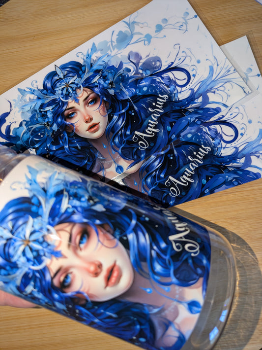 16 oz Aufkleber Sternzeichen Wassermann