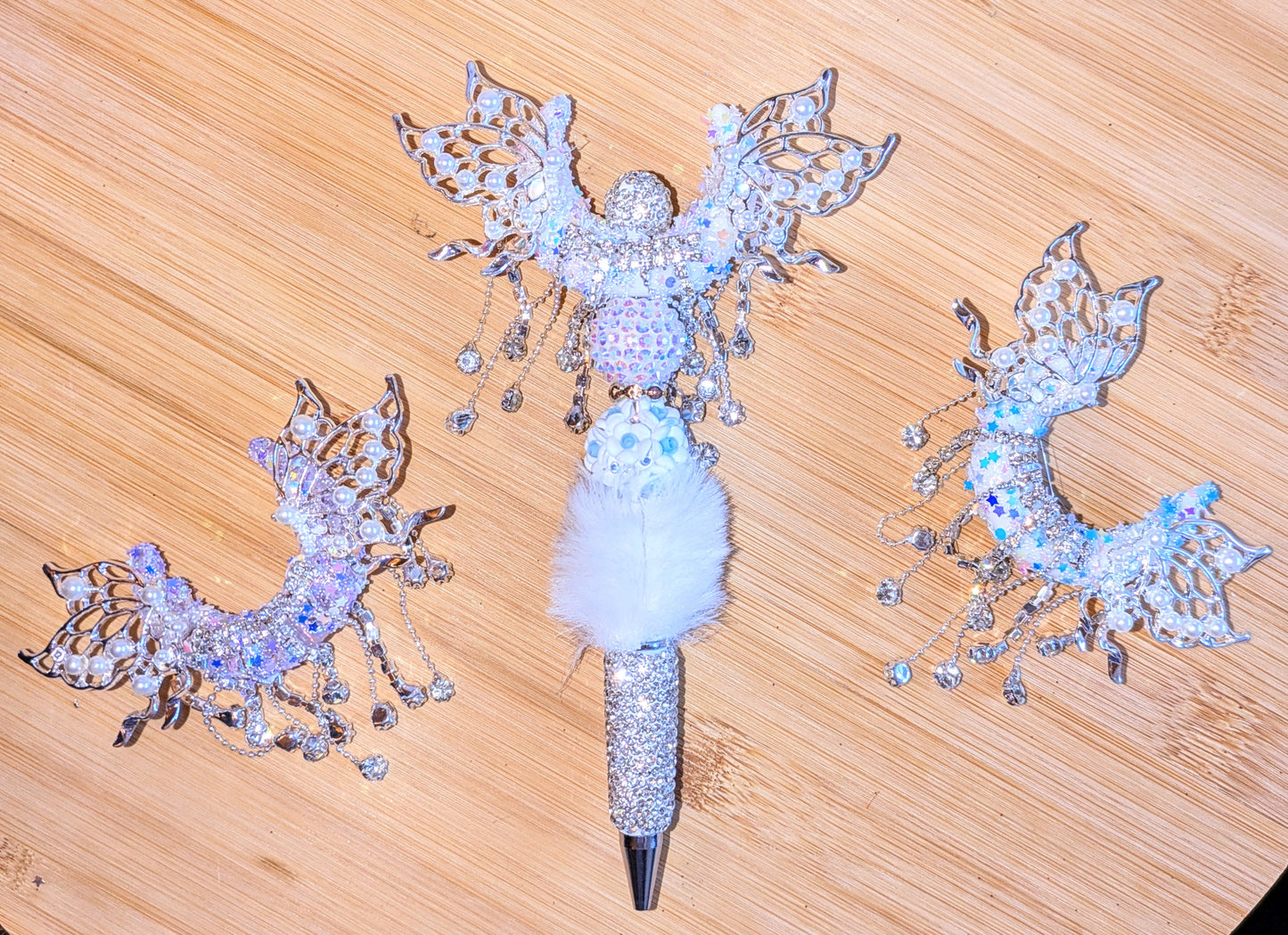 Feen Mond mit Glitzer und Strass in verschiedenen Farben