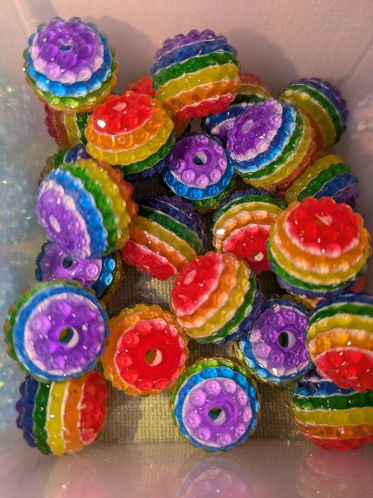 20 mm Strassperle in Regenbogenfarben 02