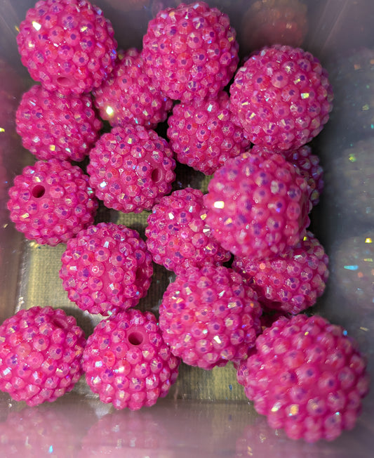 20 mm Strassperle in Pink 05