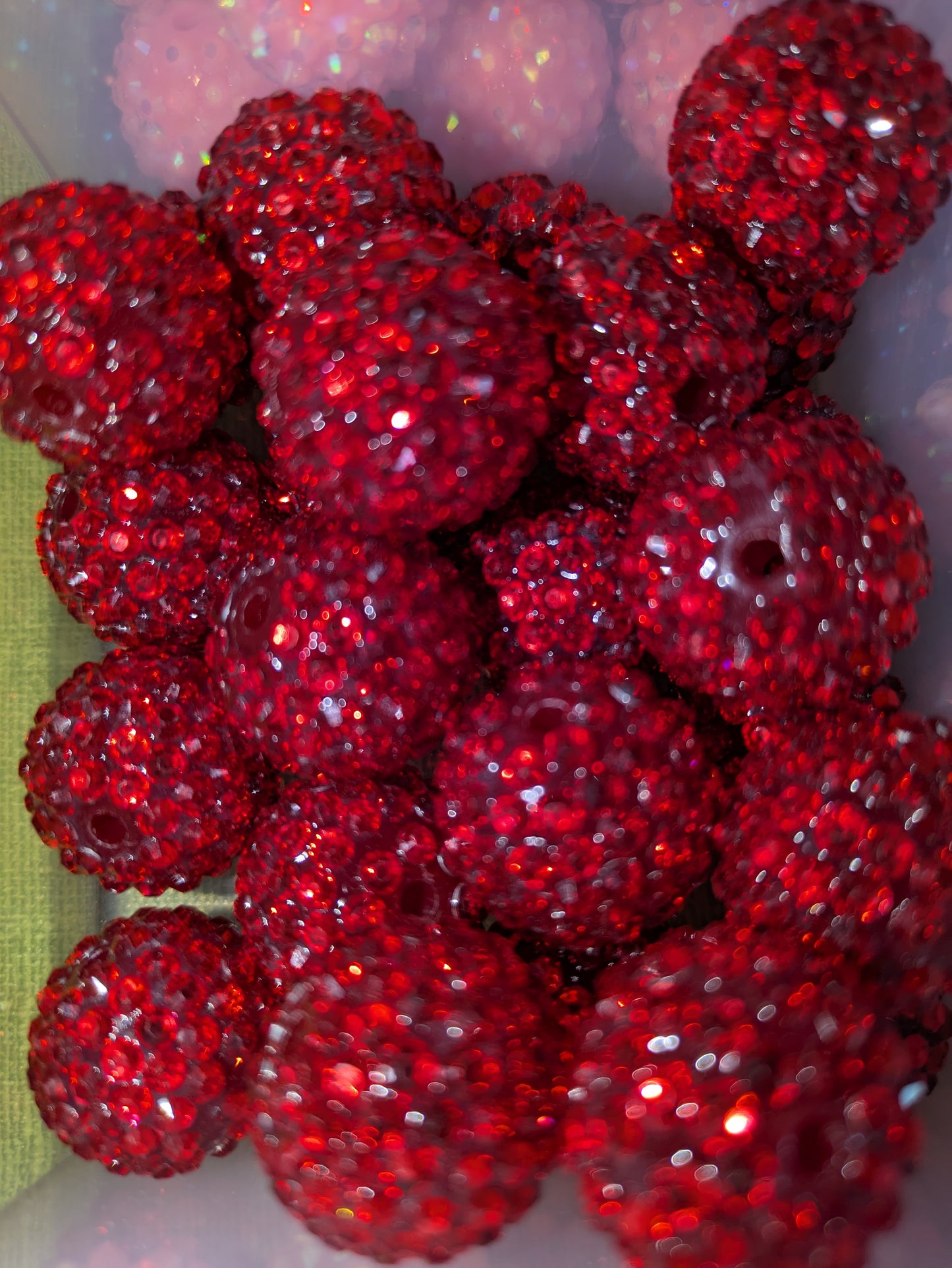 20 mm Strassperle in Rot 07