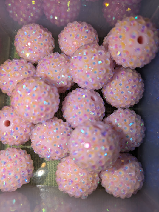 20 mm Strassperle in creme Rosa 08