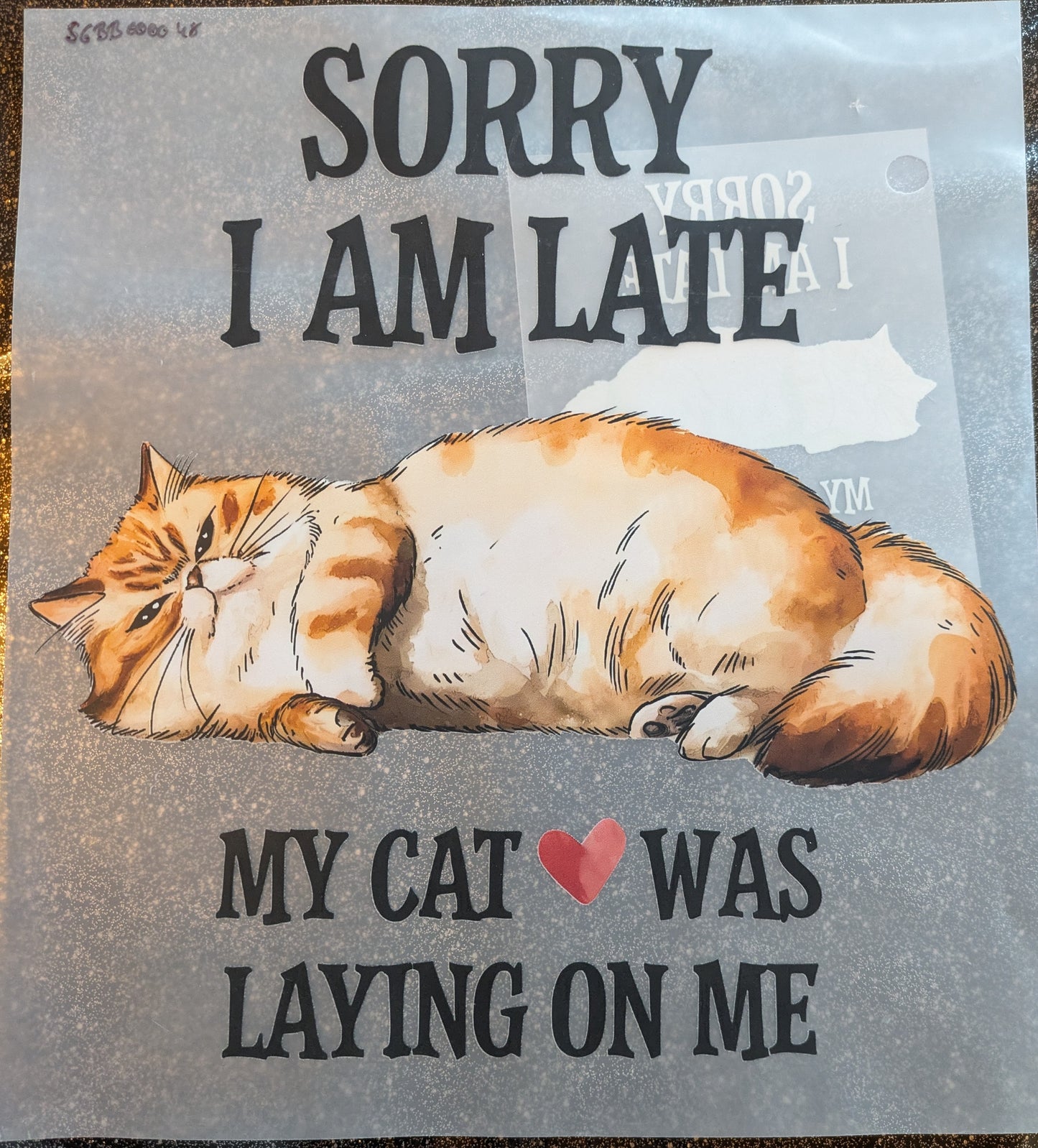 Bügelbilder Set Ausrede Katze SGBB000048