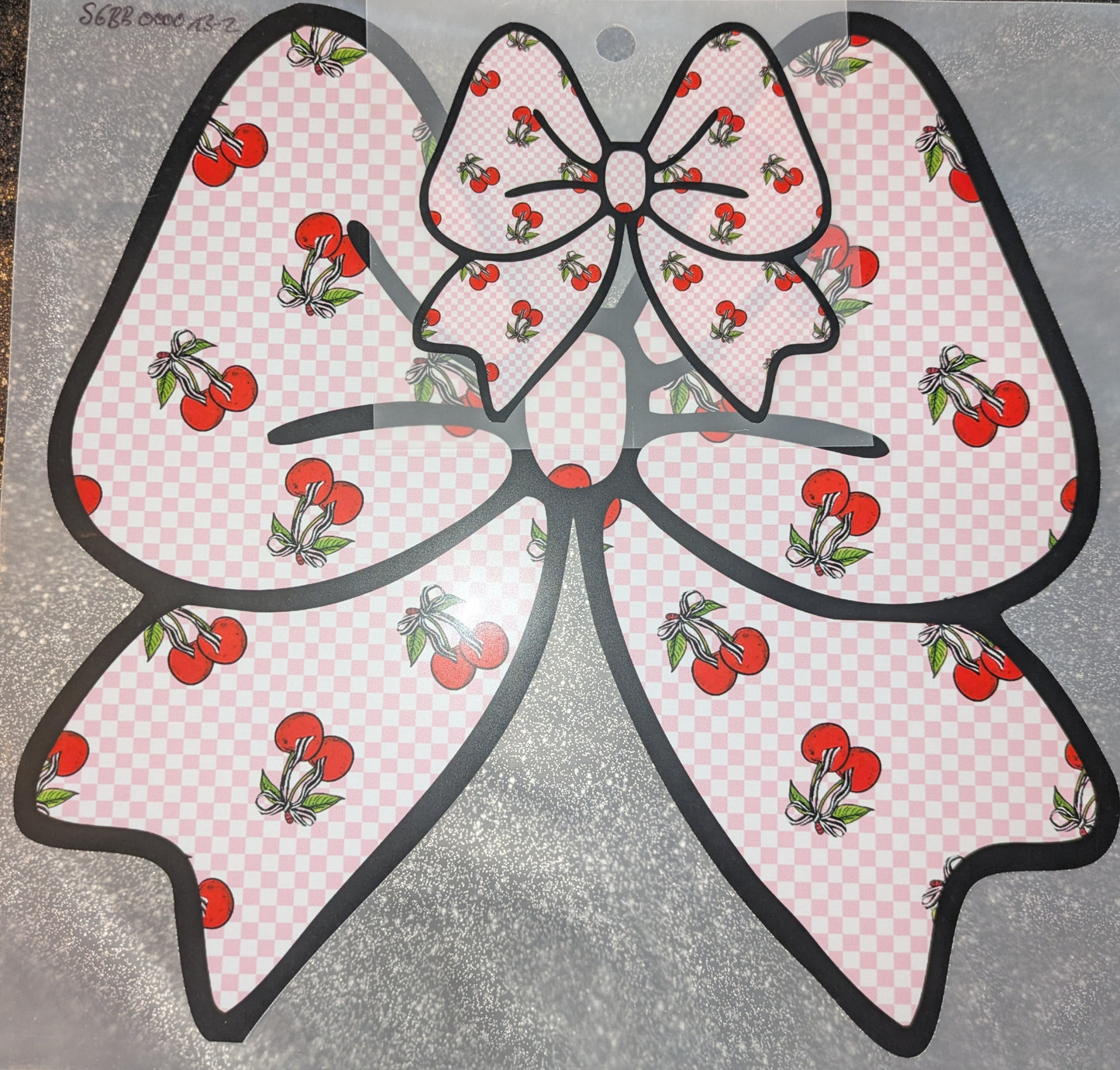 Bügelbilder Set Schleife mit Kirschen SGBB000013