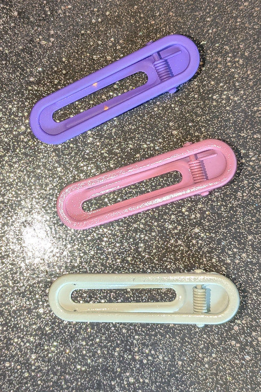 Metall Haarspange in 3 unterschiedlichen Farben ca. 6 cm