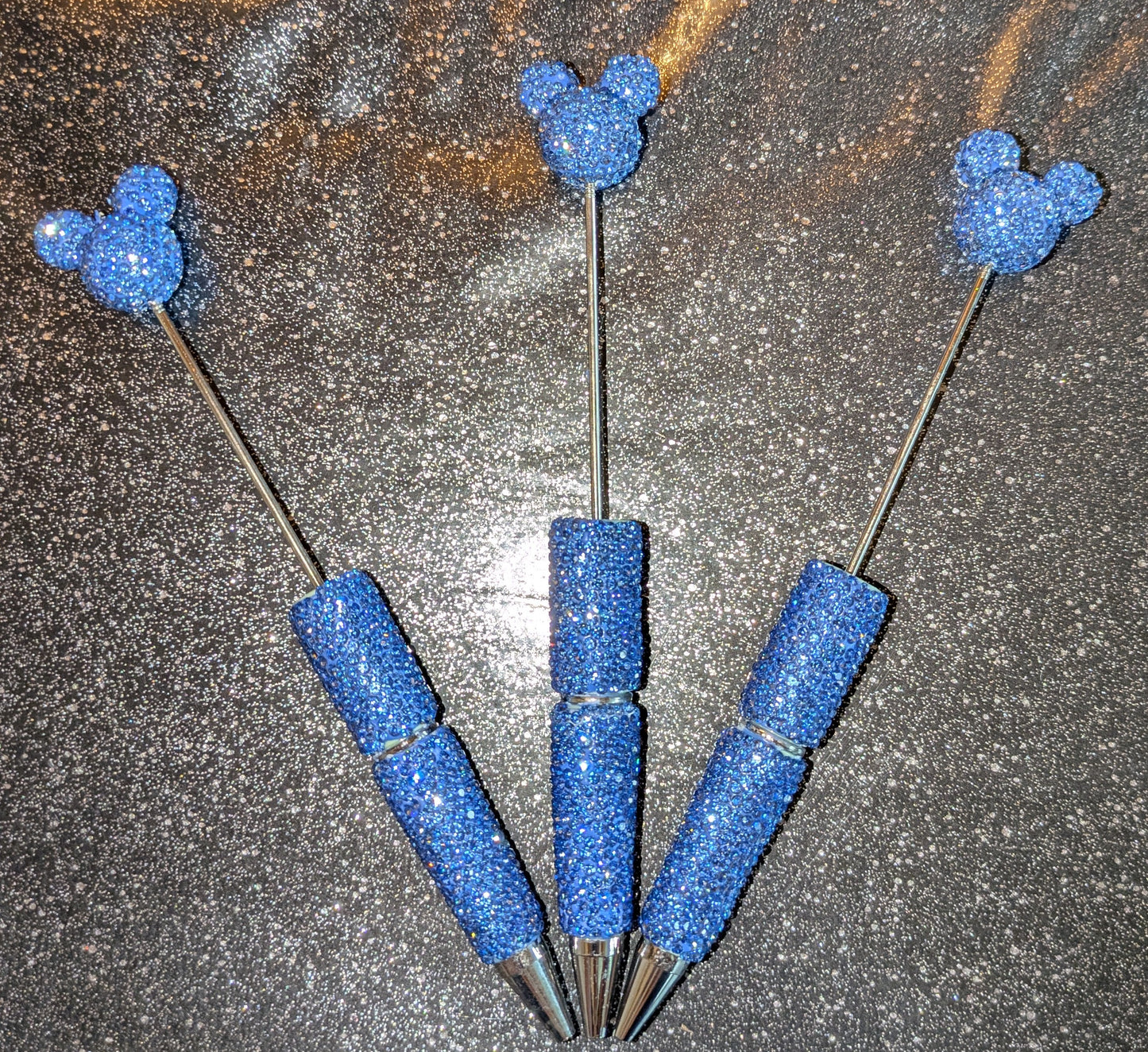 Strasskugelschreiber mit Mauskopf Flieder