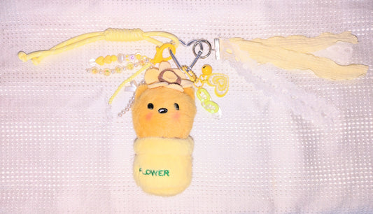 Taschenbaumler mit Bär Gelb mit vielen Details