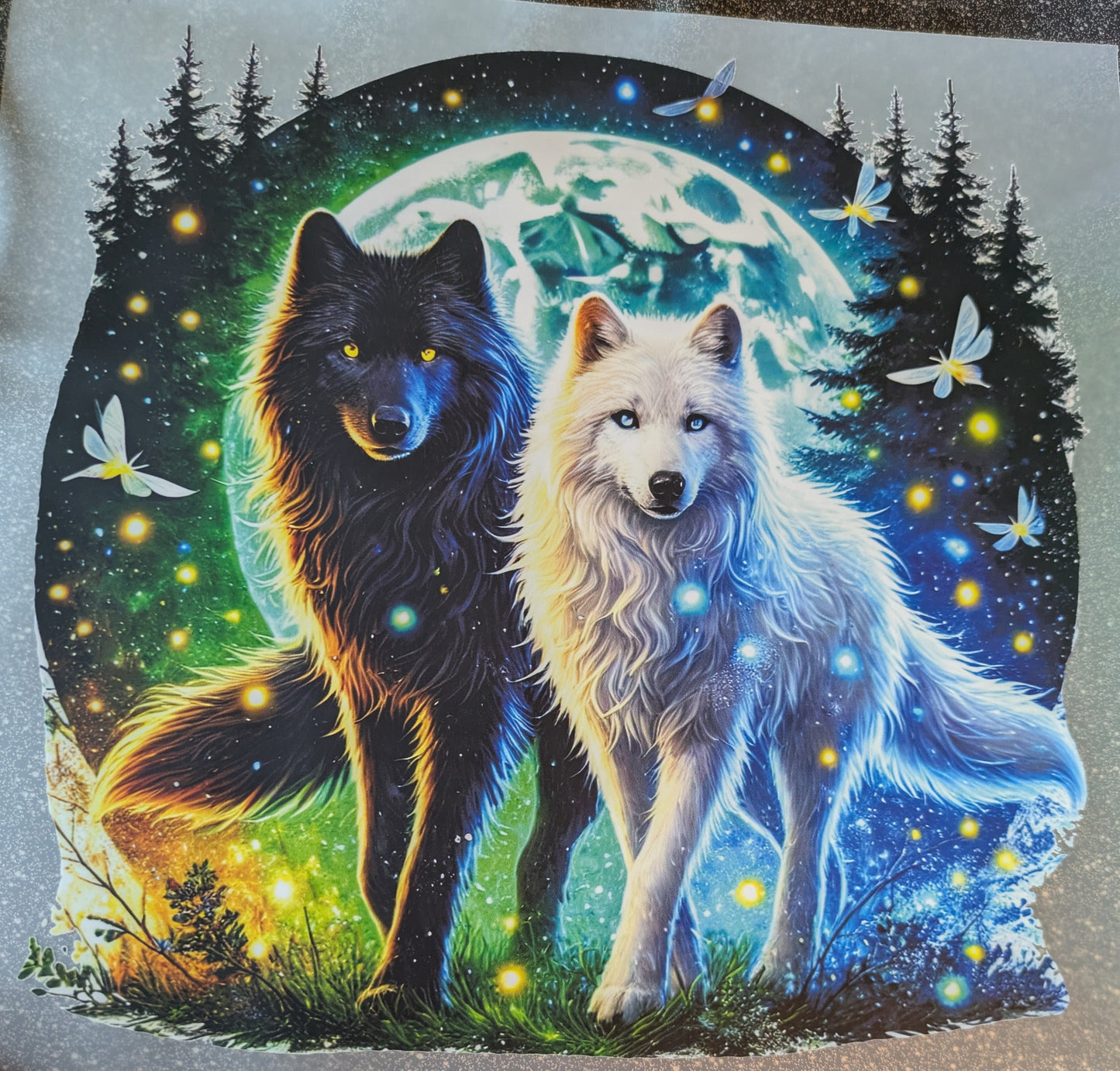 Großes Bügelbild Gr. L Wölfe GBB000091