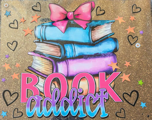 20 Oz Aufkleber Book addict Buch Bücher