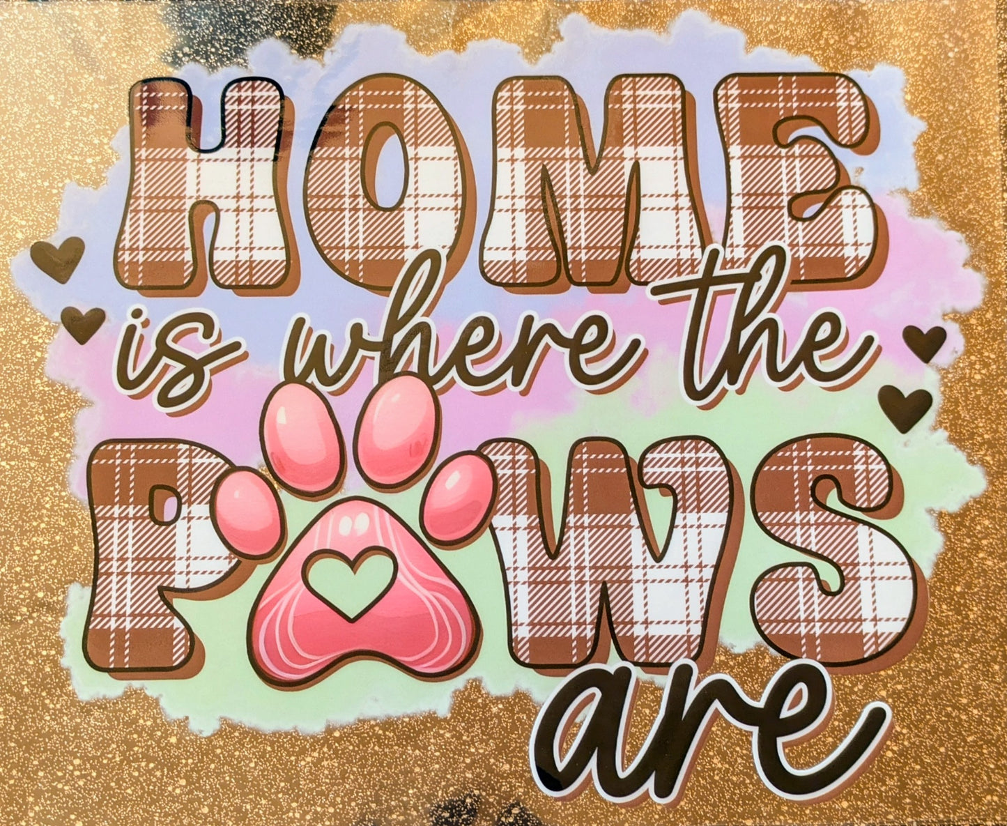 20 Oz Aufkleber Home is where the Paws are Pfote