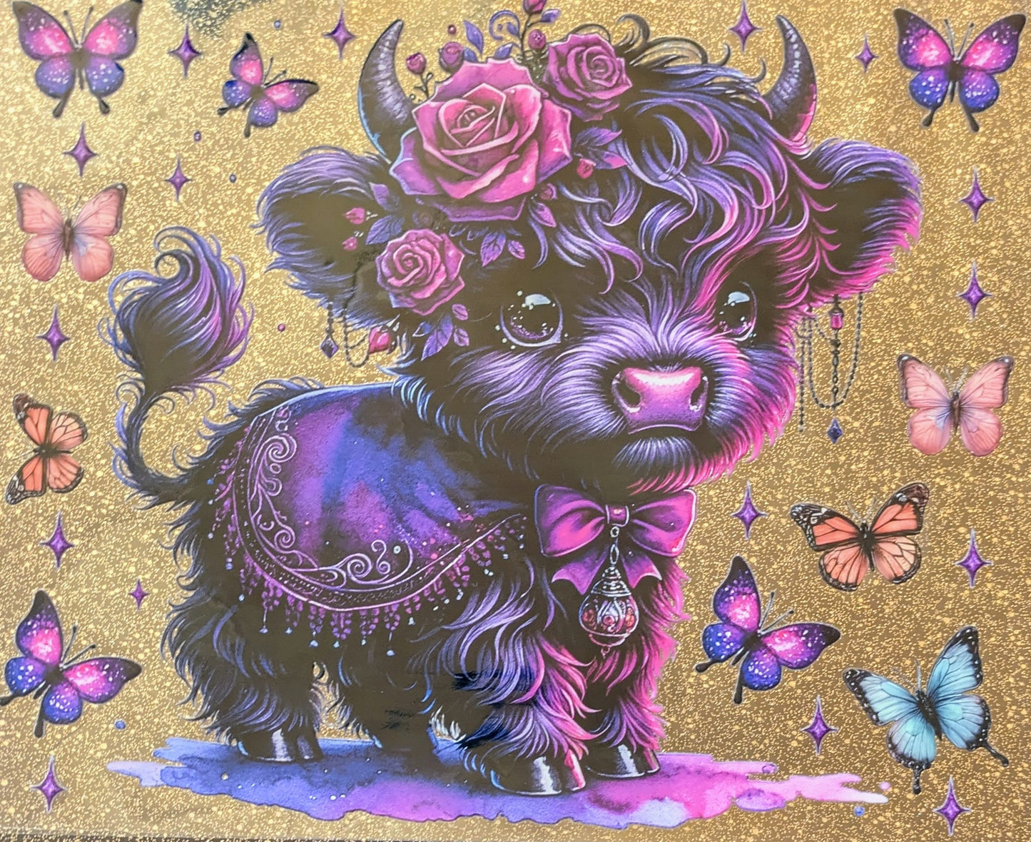 20 Oz Aufkleber Kuh schwarz