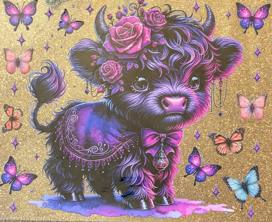 20 Oz Aufkleber Kuh schwarz