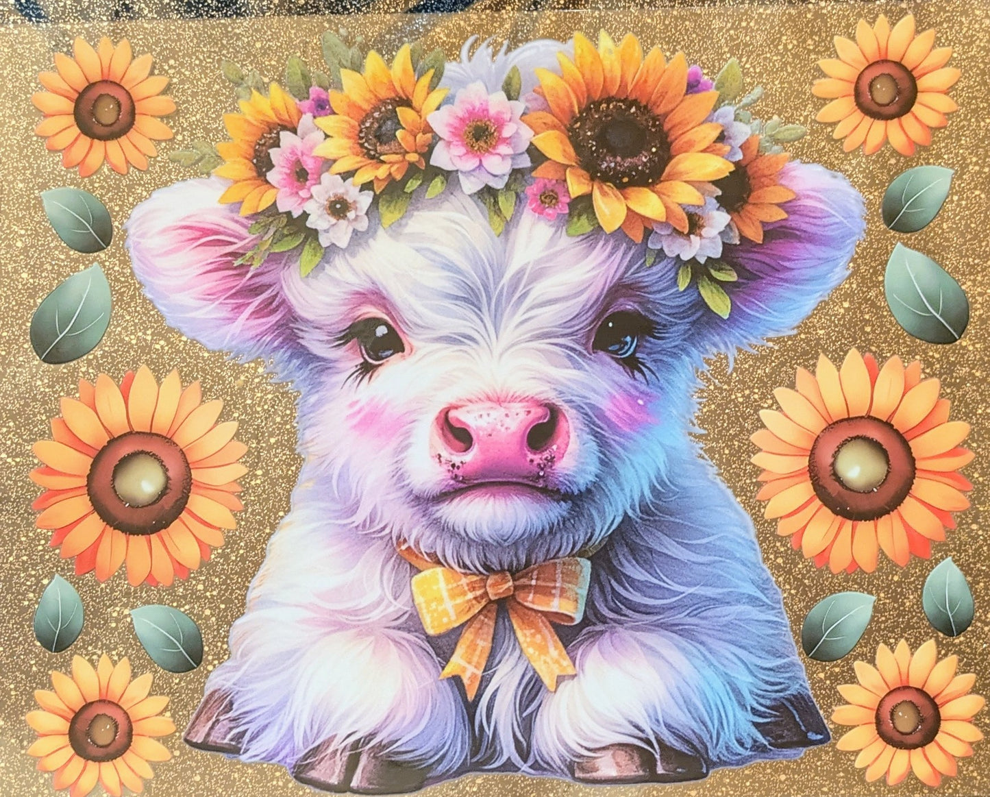 20 Oz Aufkleber Kuh weiß