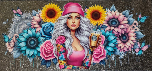 16 Oz Sticker Tatoogirl Kaffee CS000125