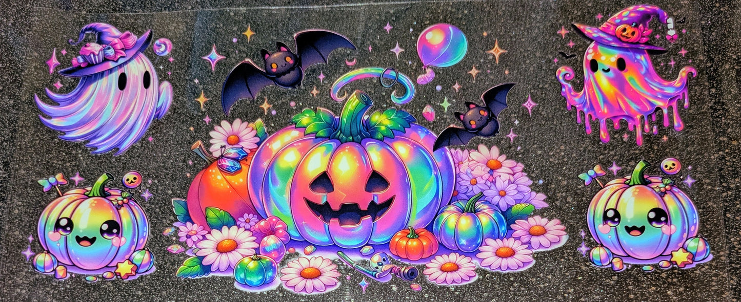 16 Oz Sticker Halloween Kürbis bunt Geist Gespenst Fledermaus 16 Oz Sticker Halloween Zombie Schleife CS000119