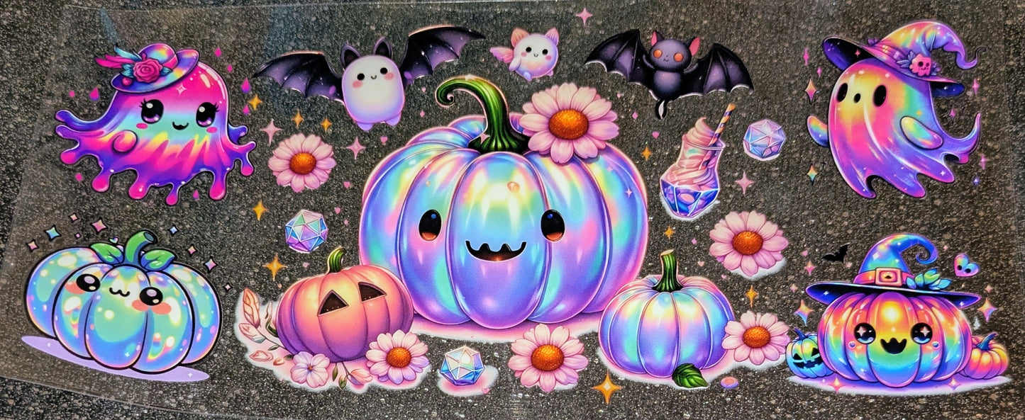 16 Oz Sticker Halloween Kürbis Geist Fledermaus