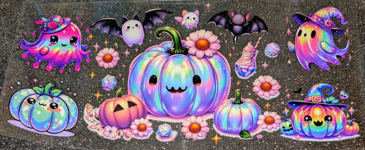 16 Oz Sticker Halloween Kürbis Geist Fledermaus