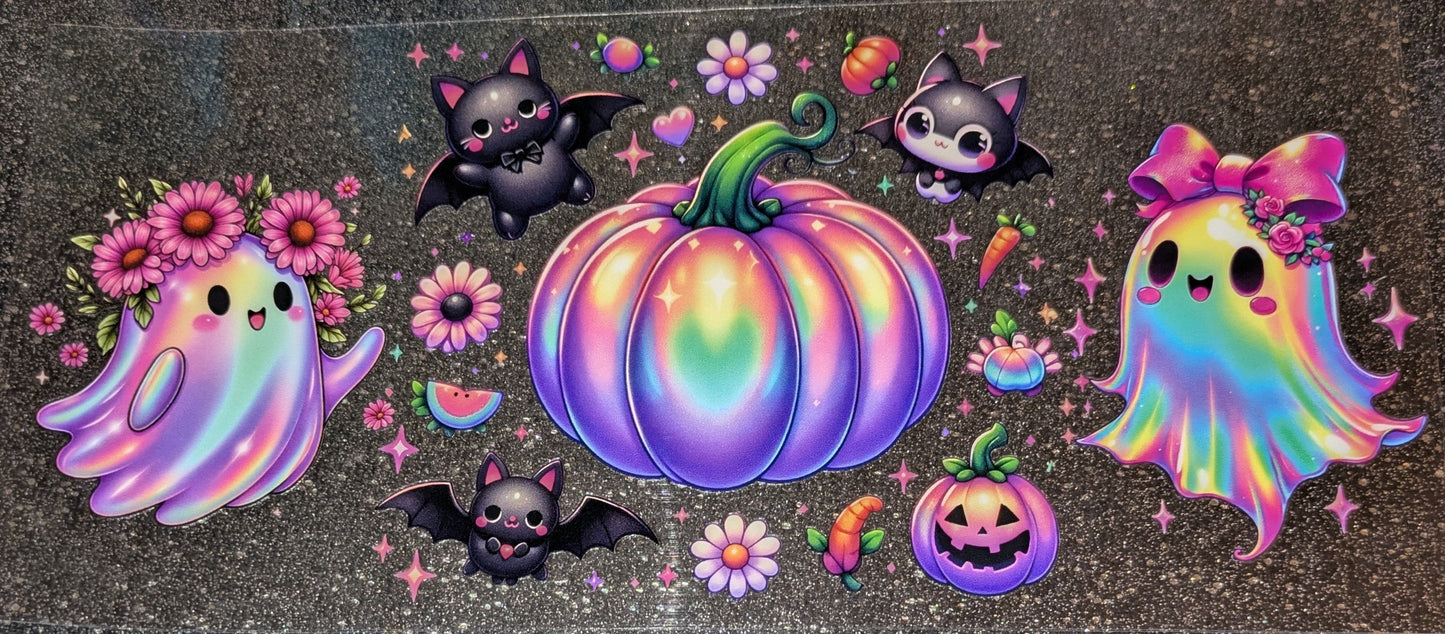 16 Oz Sticker Halloween Kürbis Geist Fledermaus  CS000117