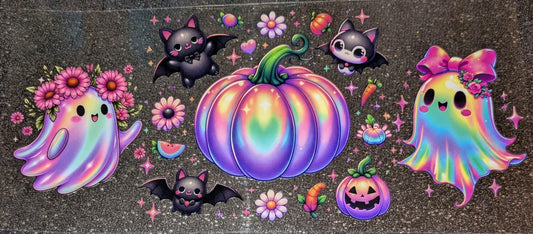 16 Oz Sticker Halloween Kürbis Geist Fledermaus  CS000117