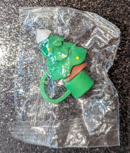 3D Trinkhalm Topper Tanne Weihnachtsbaum Schnee