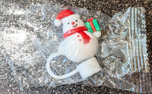 3D Trinkhalm Topper Schneemann 2
