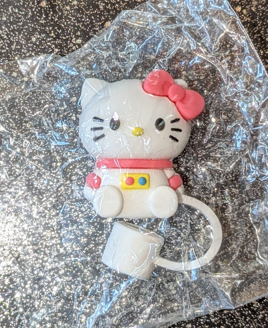 3D Trinkhalm Topper Katze