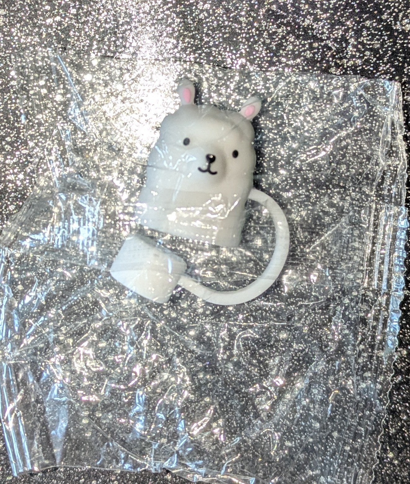 3D Trinkhalm Topper Alpaka