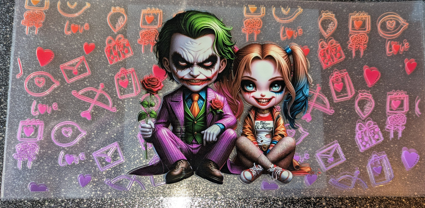 16 Oz Sticker Joker Harley Quinn