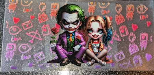 16 Oz Sticker Joker Harley Quinn