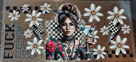 16 Oz Sticker Tatoogirl Drink Cocktail Fuck