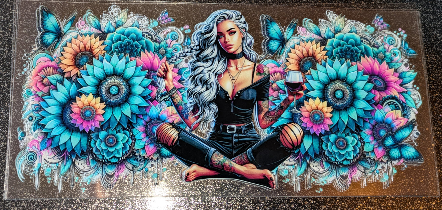 16 Oz Sticker Tatoogirl Wein