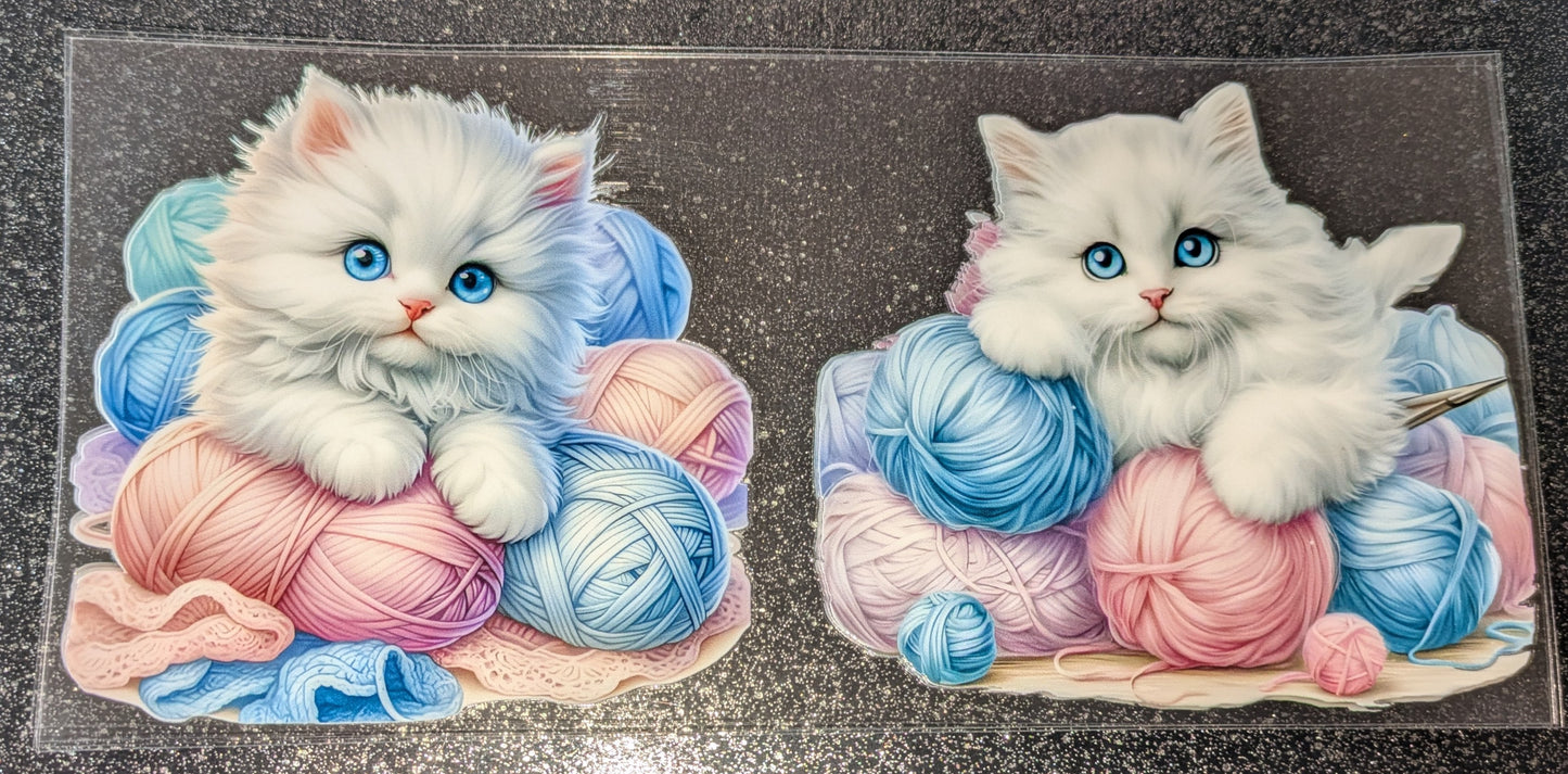 16 Oz Sticker Katzen Wolle