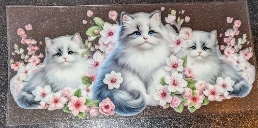 16 Oz Sticker Katzen Kirschblüten