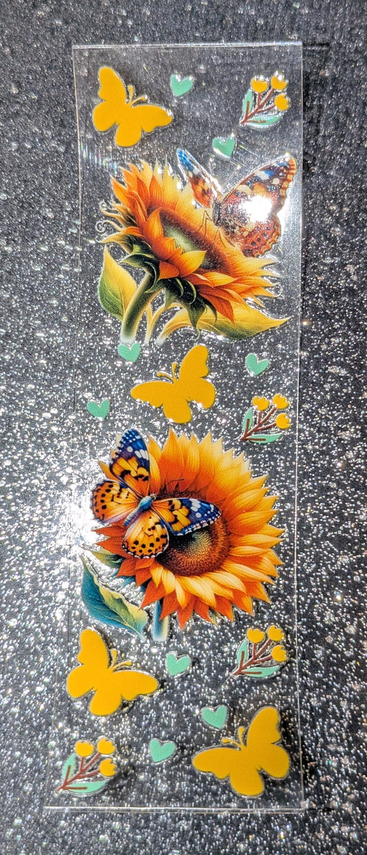 Kulisticker Sticker für Lesezeiche Sonnenblume Schmetterling