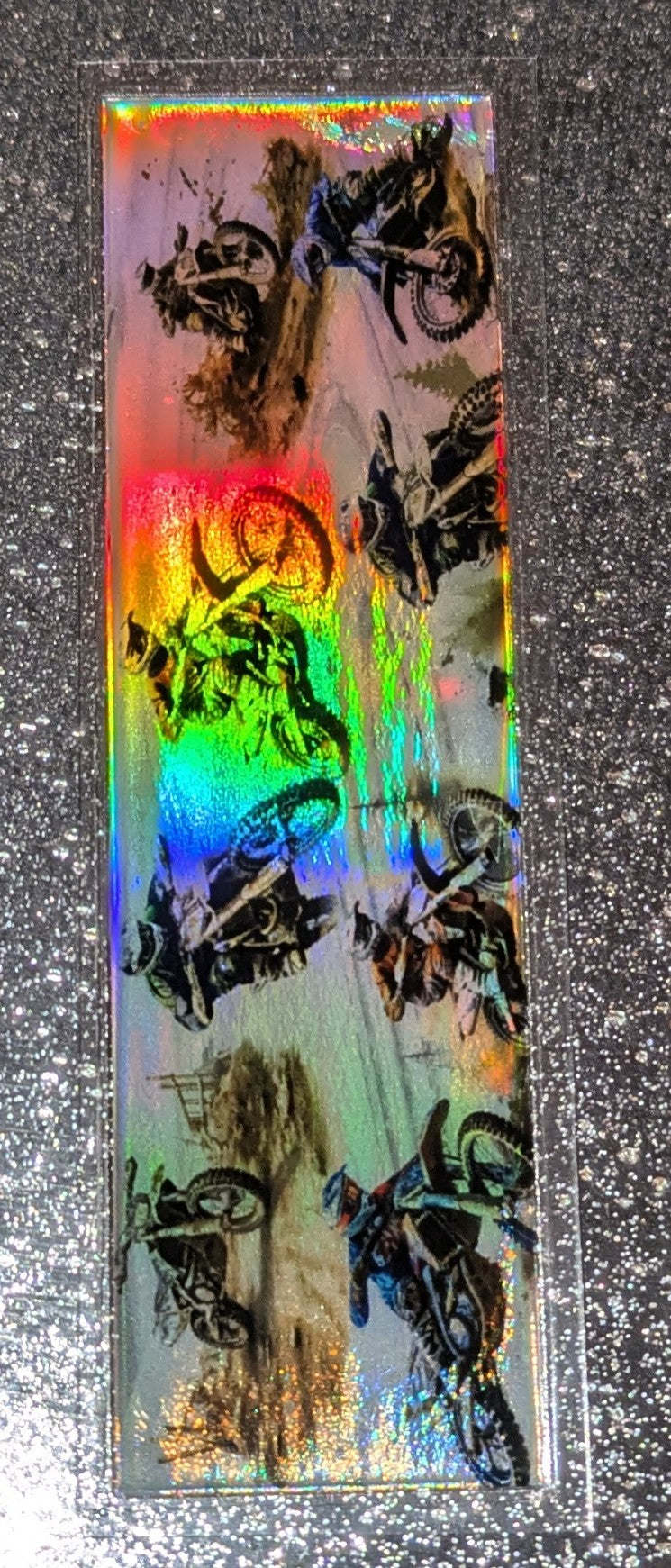 Kulisticker Sticker für Lesezeiche Motorcross Holographisch