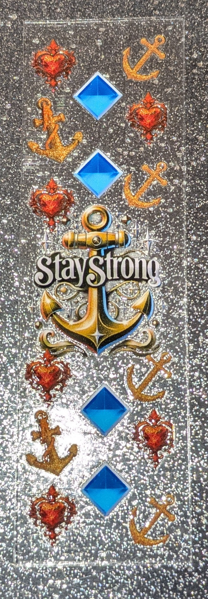 Kulisticker Sticker für Lesezeichen Stay Strong Anker