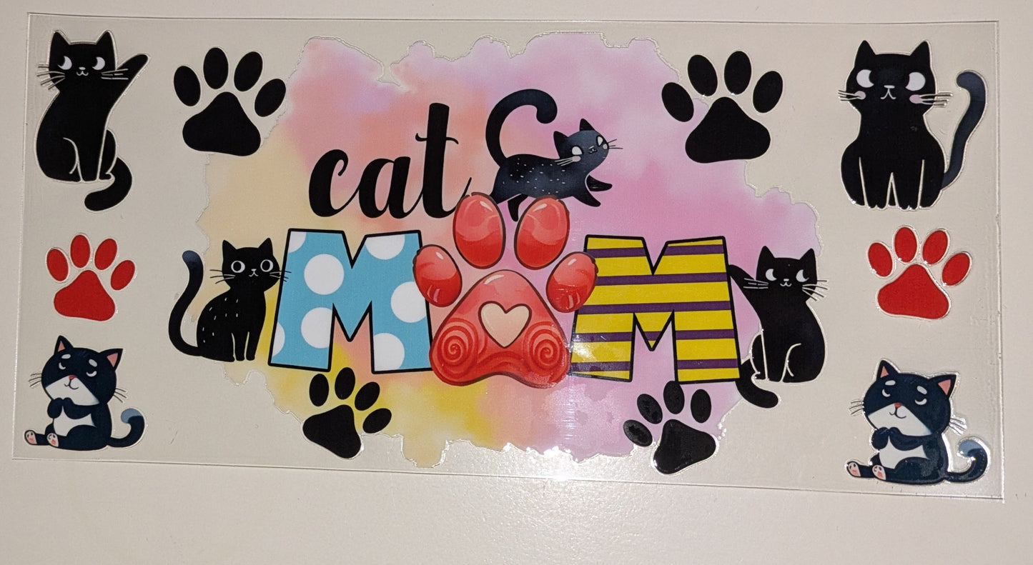 16 Oz Sticker Cat Mom CS000007