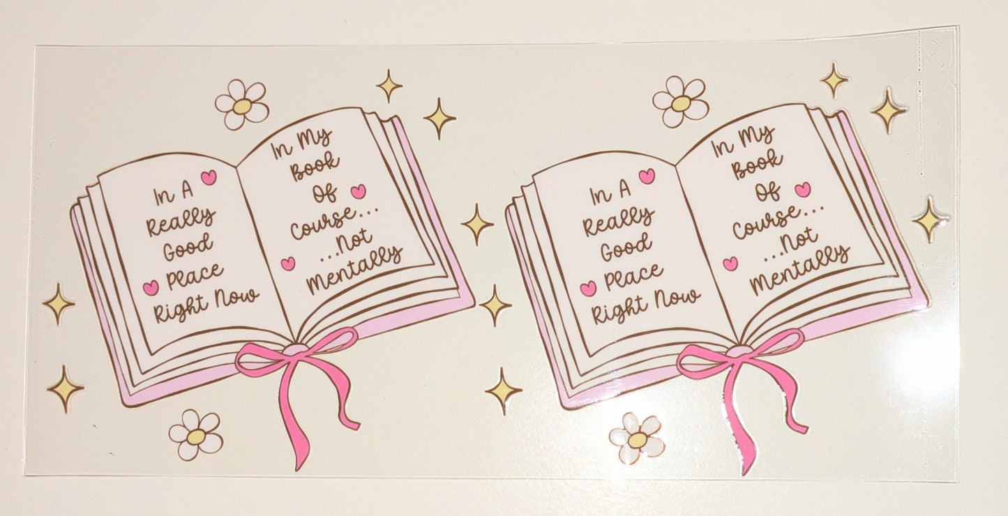 16 Oz Sticker Bücher Buch Mentally CS000038