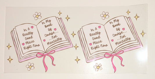 16 Oz Sticker Bücher Buch Mentally CS000038