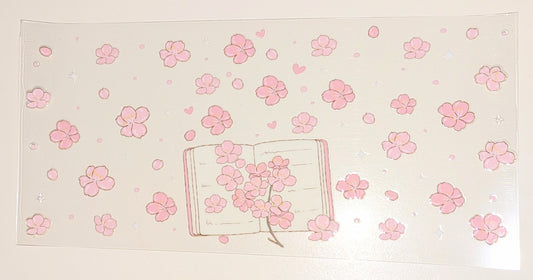 16 Oz Sticker Bücher Buch Sakura Kirschblüte CS000043