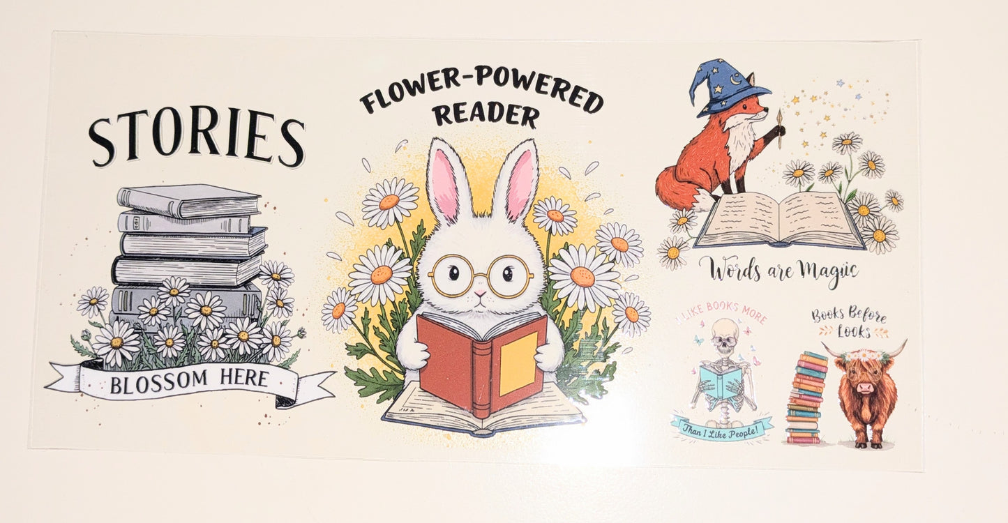 16 Oz Sticker Bücher Buch Hase Fuchs CS000044