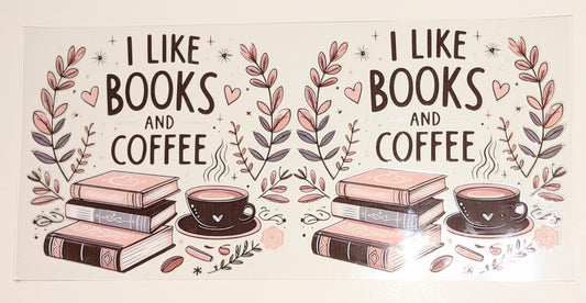 16 Oz Sticker Bücher Buch Books and Coffee CS000056