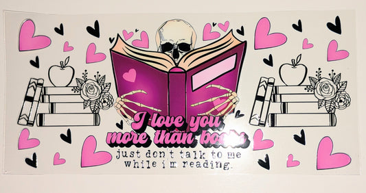 16 Oz Sticker Bücher Buch I Love you CS000057