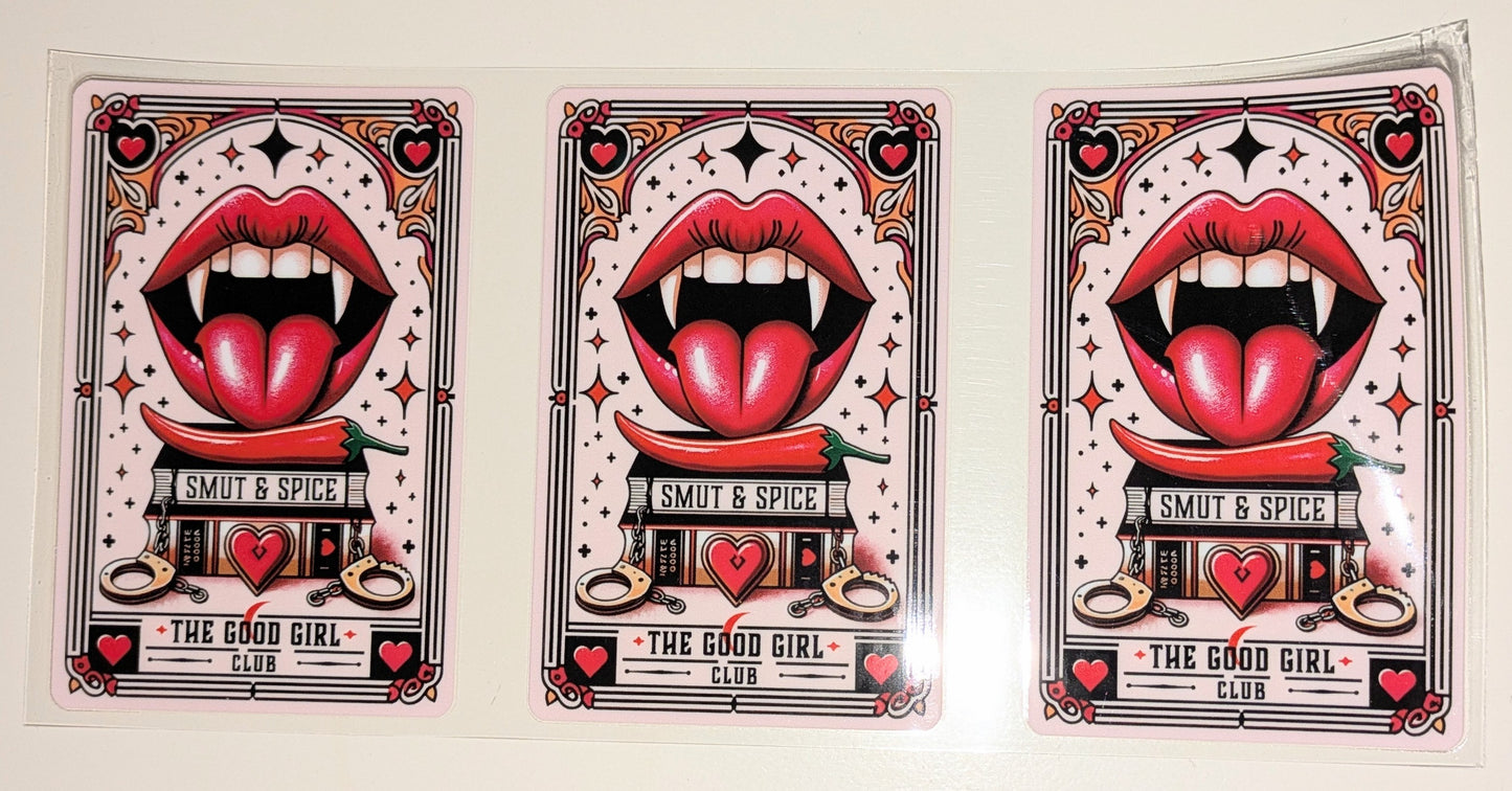 16 Oz Sticker Bücher Buch Smut and Spice Vampir CS000061