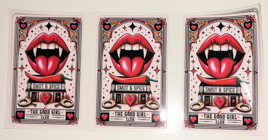 16 Oz Sticker Bücher Buch Smut and Spice Vampir CS000061