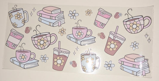 16 Oz Sticker Bücher Buch Tee Kaffee CS000063