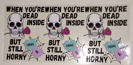 16 Oz Sticker Bücher Buch Dead inside CS000070