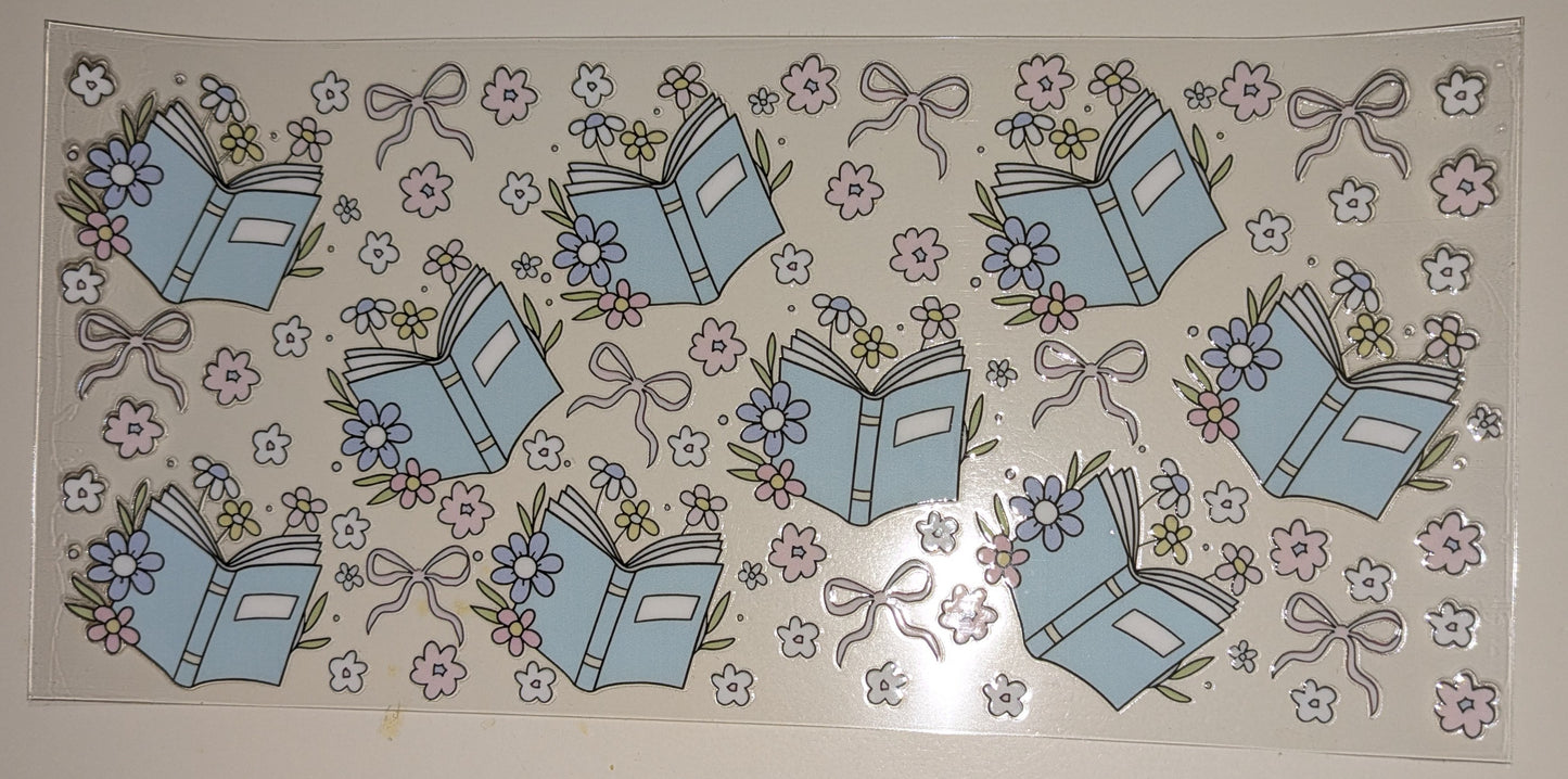 16 Oz Sticker Bücher Buch Blumen CS000069