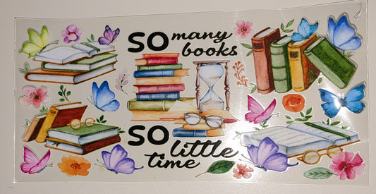 16 Oz Sticker Bücher Buch Zeitglas CS000068